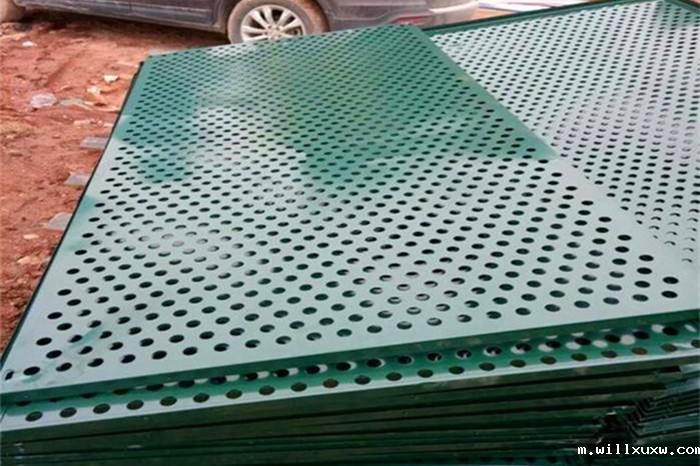 冲孔网围挡 冲孔防风钢板围挡 冲孔网板