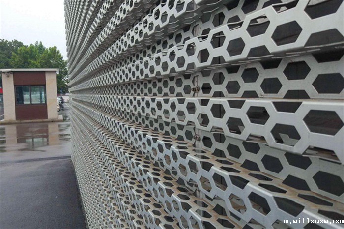外墙冲孔板 长城冲孔板 铝板冲孔网